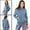 Blue, variant on INSPIRE CHIC Women's Lightweight Stand Collar Zip Up Biker Moto Jacket Brown M