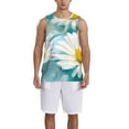 thumbnail image 6 of Rocae Daisy Flowers for Men's Basketball Jersey Lightweight and Breathable Athletic Tank Top,Quick-Drying Sports Jersey Large, 6 of 9