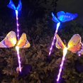 thumbnail image 4 of 3pcs Garden Solar Lights Outdoor Solar Butterfly Lights Color Changing LED Stake Light With Waterproof Fiber Decorative Lights, 4 of 8
