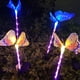 3pcs Garden Solar Lights Outdoor Solar Butterfly Lights Color Changing LED Stake Light With Waterproof Fiber Decorative Lights