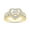 Yellow, variant on 1/20 Cttw Carat Round Shape Natural White Diamond Accent Heart Frame Promise Ring In 14K Gold Over Sterling Silver (0.05 Cttw, I2-I3 Clarity)