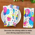 thumbnail image 6 of Iauyy Satin Napkins Set of 6- Bright Colorful Birthday Party DIY Printing Decoration Cloth Napkin- Easy Care for Home/Party, 6 of 8