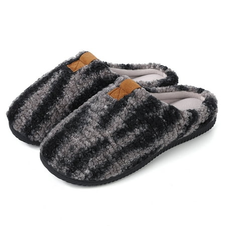 

HA-EMORE House Slippers for Men Fuzzy Slippers Men s Comfort Memory Foam Slippers Fashion Print Slip On Fuzzy House Indoor Outdoor