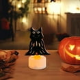 thumbnail image 4 of Halloween Flameless Candles Bats Battery Operated Tealights Set Halloween Candles Decor for Home Party Gift, 4 of 6