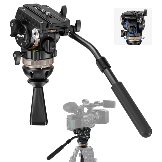 Cabezal fluido para trípode de video NEEWER TH45 con contrapeso de 6 niveles