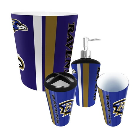 Baltimore Ravens NFL Complete Bathroom Accessories 4pc Set Walmart Baltimore Ravens NFL Complete Bathroom Accessories 4pc Set Walmart