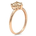 thumbnail image 3 of 2 ct Heart Cut Natural Morganite Solitaire 18K Rose Gold Womens Engagement Ring, 3 of 4
