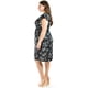 thumbnail image 2 of Vestido Estampado Flores Roman Fashion Tallas Extras 8867-13 Negro Flores Talla 40, 2 of 6