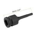 thumbnail image 2 of Uxcell 7/32" Impact Hex Bit Socket, 1/2" Square Drive 78mm Length CR-MO SAE Sizes, 2 of 5