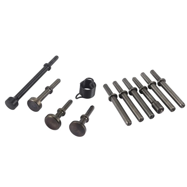 5 Pcs Air Hammer Pneumatic Chisel Bits Tools Kit & 7 Pcs Duty Smoothing Pneumatic Air Rivet Hammer Tools Kit,grey