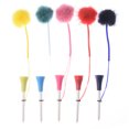 thumbnail image 1 of 5Pcs Golf Rubber Tees With 4cm Imitation Mink Fur Plush Balls&Handmade Rope Prevent loss Different Colors Golf Ball Holder 5Pcs, 1 of 5