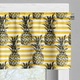 thumbnail image 3 of Ambesonne Grunge Window Valance, Retro Striped Vintage, 54" X 18", Black and Earth Yellow, 3 of 5