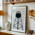 thumbnail image 5 of Greenpoint Water Tower - Brooklyn New York Photography Black Framed Wall Art Print 12 x 18 inches, 5 of 8
