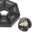 thumbnail image 3 of Unique Bargains 1 Pc Pill Case 7 Grid Polygonal Pill Box Black, 3 of 6