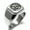 Silver, variant on Stainless Steel Koi Fish Yin Yang Engraved Square Flat Top Biker Style Polished Signet Ring