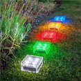 thumbnail image 3 of Bewildely Cubo de hielo solar Luz de vida Cubo de hielo a prueba de agua Luz de piso Sin cableado Luz solar cuadrada subterránea LED con 4 cuentas LED Iluminación y accesorios No.1 Bewildely HA027589-01, 3 of 6