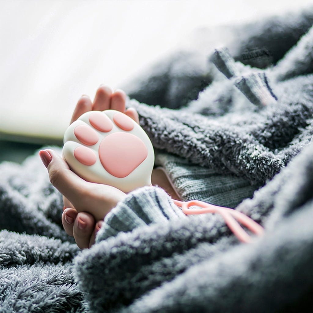 CIYISON Mini Double Sided Quick Heating Hand Warmer for Cat's Paw Shape Can Be Used As A Pendant
