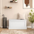 thumbnail image 4 of Gymax 35.5'' Storage Chest Lift Top Storage Box w/Safety Hydraulic Strut & Metal Hinges White, 4 of 9