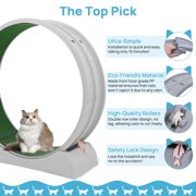 Cat Exerciser Wheel 45.6 Inch Large Cat Toy Running Wheel Treadmill with Detachable Carpet for Indoor Cats, Plastic Wheel