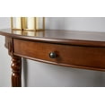 thumbnail image 5 of GEXPUSM 47"Console Table with Drawer Storage, Solid Wood Semicircular Decorative Side Table,Walnut, 5 of 9