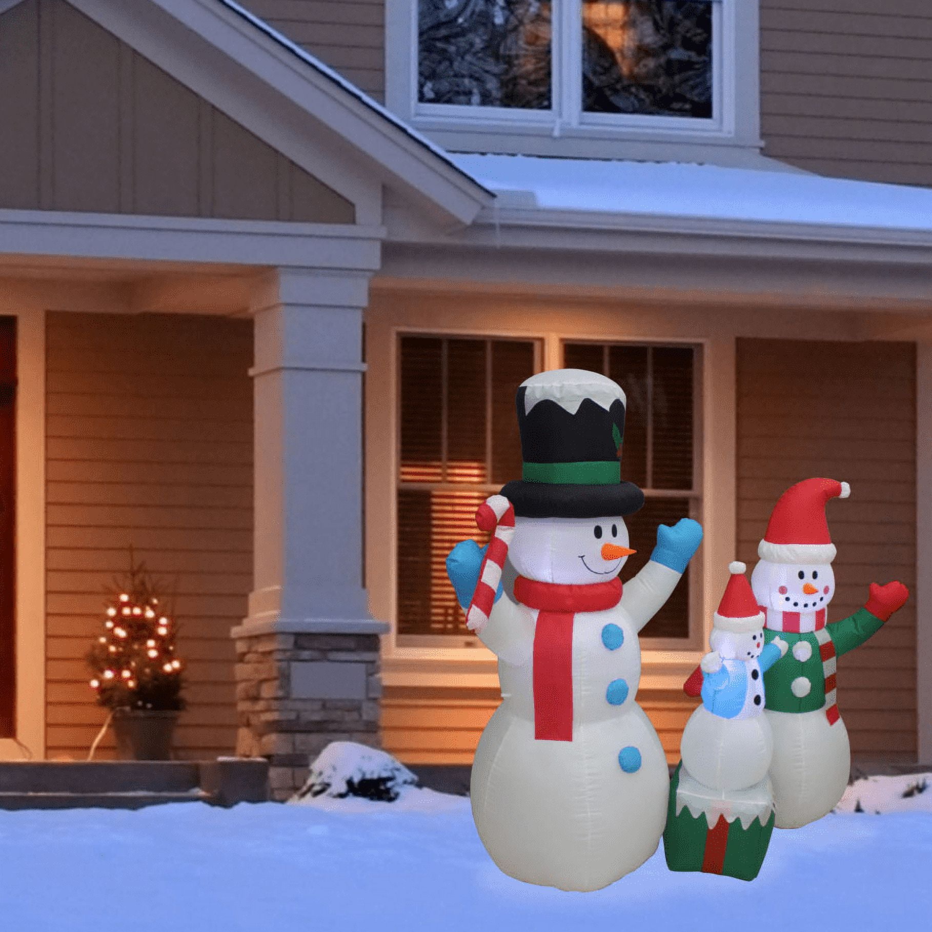 Impact Lighted Snowman Yard Inflatable, 60"