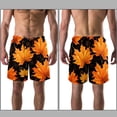 thumbnail image 3 of luoweisi Men's Beach Shorts Quick Dry Swim Trunks with Mesh Lining Maple Leaf M, 3 of 5