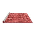 thumbnail image 2 of Ahgly Company Machine Washable Indoor Round Abstract Red Modern Area Rugs, 5' Round, 2 of 4