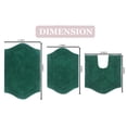 thumbnail image 3 of Home Weavers Waterford Collection 100% Cotton Non-Slip Bathroom Rug Set Machine Washable Bathroom Rug-17"x24", Bath Rug- 21"x34", U Shaped Contour- 20"x20", Bottle Green Color 3 Piece Bath Rug set, 3 of 8