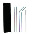 thumbnail image 2 of 5-Pack 304 Stainless Steel Reusable Straws, Eco-Friendly, Dishwasher Safe for Hot/Cold Drinks – BPA-Free with Travel Pouch & Cleaner (FDA-Compliant Gift Set) B, 2 of 4