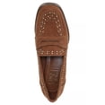 thumbnail image 4 of Naturalizer Women's Haven Penny Loafer Dark Chestnut Stud Suede 9M, 4 of 5
