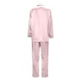 thumbnail image 5 of Pajamas for Women Set – Fitted Pajama Sets & Minimalist Lounge Wear Women's Silk Matching Family Pajamas Long Sleeve & Pant Set, 5 of 7