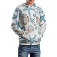 thumbnail image 5 of Marine Coral Shell StarBlue 3d Sweatshirts Hoodie Fashion Casual Personality Men's Women Street Hoodie Pullovers Long Sleeve Comfortable Top, 5 of 6