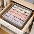 thumbnail image 4 of 24 Cell Foldable Drawer Organizer, Non-Woven Sock and Underwear Storage Box, Grid Divider Storage Container for Socks Ties Belts and Personal Accessories(Gray,32x10cm), 4 of 5