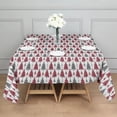 thumbnail image 3 of Red and Gray Christmas Tree Pattern Square Tablecloth,Waterproof Square Table Cover,Wipeable Spillproof Washable Table Cover for Home Kitchen Party Decor 42"X42"(107x107cm), 3 of 6