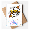 thumbnail image 1 of Boom Exclamation Zap Art Deco Fashion Welcome Back Greeting Cards Envelopes Blank, 1 of 3