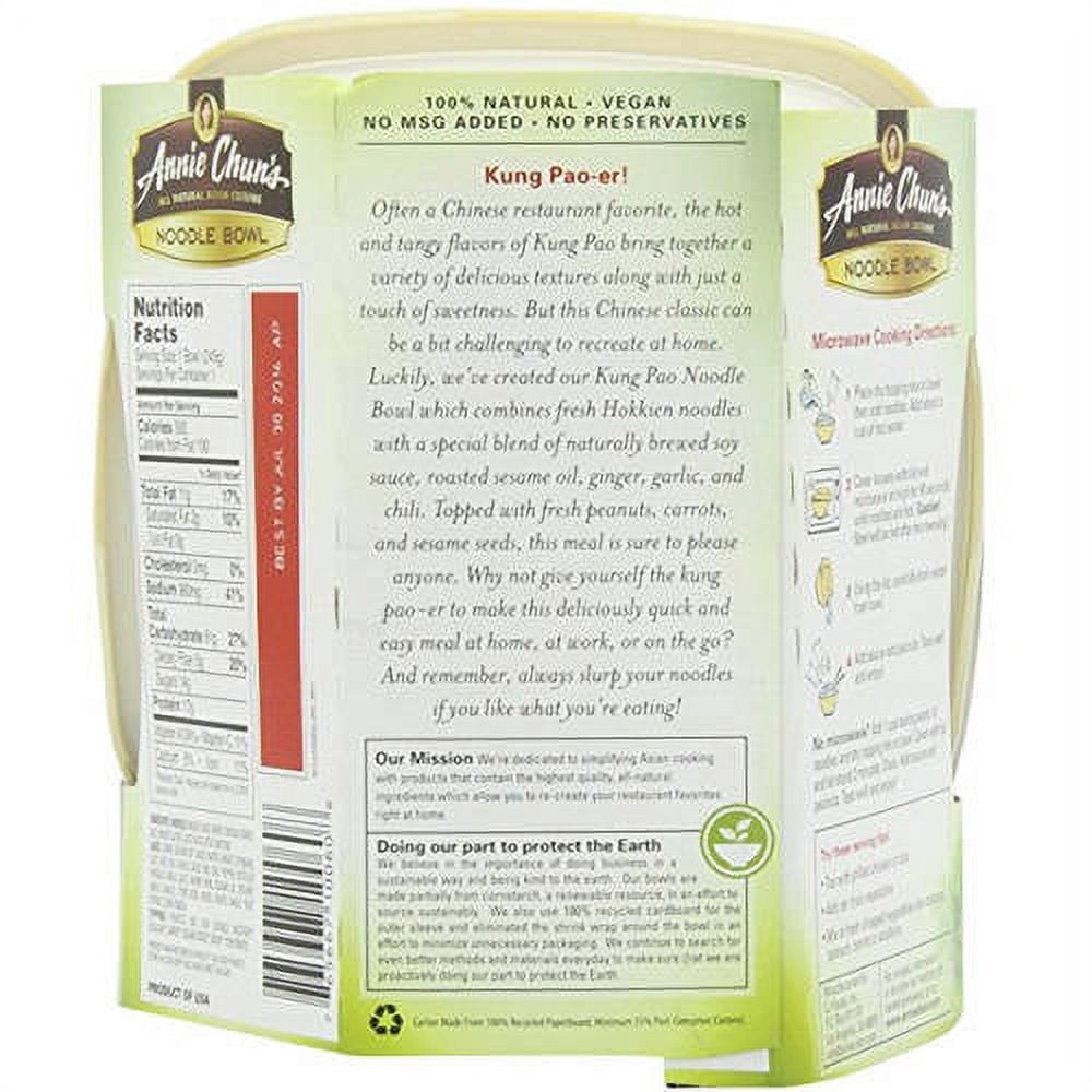 Annie Chun's Microwavable Noodle Bowl, (Pack of 6), Multiple Flavors and Bowl Sizes Available