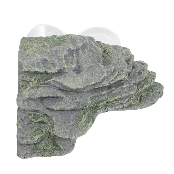 WHAMVOX Terrarium Aquarium Decor Realistic Rock Style Basking Platform 17x16cm