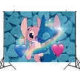 thumbnail image 3 of Fondo de ángel de Lilo y Stitch de Disney personalizable gratis, decoraciones para fiesta de feliz cumpleaños, suministros para fiesta de baby shower, 3 of 5