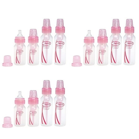 Dr. Browns Pink Bottles 4 Pack (2 - 8 oz bottles) and (2 - 4 oz bottles) (Pack of 3) + Old Spice Deadlock Spiking Glue, Travel Size, .84 Oz
