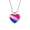 Bisexual, variant on Unisex Stainless Steel Personalized Rainbow Pride Lgbt Heart Pendant Necklace for Gay Lesbian Style B