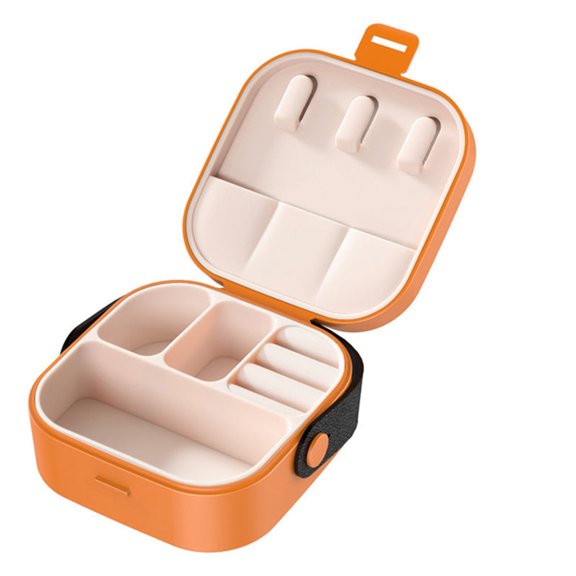 RuiJiao Premium Jewelry Organizer with Flannel Lining - Earring and Ring Storage Box for Display, Travel, and Gifting