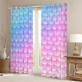 thumbnail image 2 of Homewish Cartoon Mermaid Pattern Black Out Curtains,Ocean Animal Curtains Pack of 2 (42x63 Each),Pink Purple Ombre Bedroom Curtains For Girls Kids,Luxury Bedroom Decor, 2 of 6