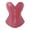 Hot Pink, variant on FASHOFT Coffee Corset Shapewear For Women Zip Closure Leather Court Waist Cinching Shaper Boned Tummy Control Edgy Style Outerwear Bustier Leather Corset Top L