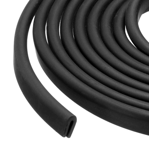 Uxcell 13.1ft U Rubber Edge Trim Fit for 1mm Edge, 4 mm x 7 mm Black