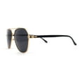thumbnail image 4 of Mens Polarized Classic Air Force Pilot Officer Metal Sunglasses Gold Black, 4 of 4
