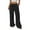 Black #009, variant on Womens Palazzo Pants Summer Fashion 2026 High Waisted Wide Leg Drawstring Flowy Beach Trousers with Pockets Light Gray S