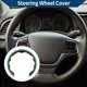 thumbnail image 2 of Funda para volante de cuero artificial PU, protector de volante de automóvil ABS, verde oscuro, 2 of 6