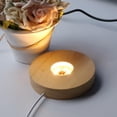 thumbnail image 3 of BELOVING Wooden Round LED Display Stand Lamp for Crystals Ball C 10cm Warm Light, 3 of 10