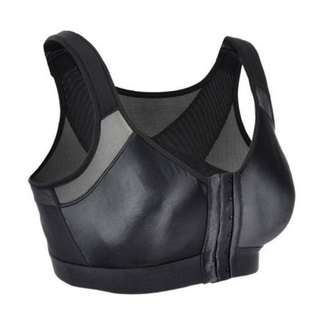 

Juntful Women s Sports Bra with Front & Strap Buckle Posture Corrector Underwear Cross Back Yoga Mesh Tops for Fitness 4 Sizes