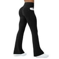 thumbnail image 1 of COPYLEAF Pantalón de yoga de cintura alta para mujer con bolsillos talla L, 1 of 5